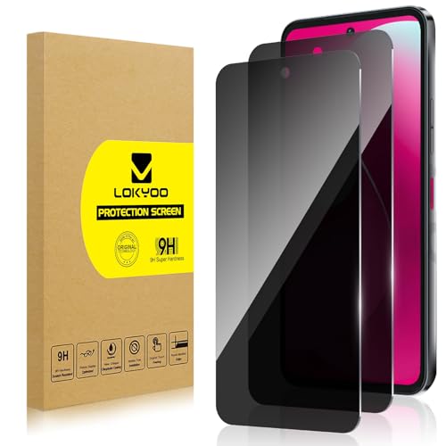 Lolyoo �v���C�o�V�[�X�N���[���v���e�N�^�[ T-mobile Revvl 8 Pro�p [�X�p�C�h�~�����K���X] Ultra HD ���h�~ �C�A�Ȃ� ���t���ȒP 9H �ی�K���X T-mobile Revvl 8 Pro�p