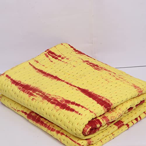 Ropa de Cama Bohemia King Colcha de Cama 90x108 Edredón Kantha Estampado 2