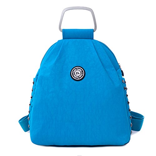 Sac à dos en nylon et tissu Oxford style coréen orné de rivets pour femme