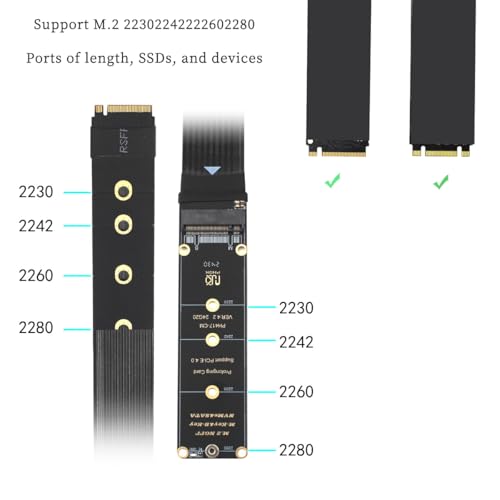 Cable Extensión PH417 M.2 M-Key NVME 30CM PCle4.0 x4 Alta Velocidad miniatura 5