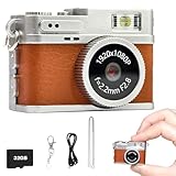 Appareil photo porte-clés portable : mini appareil photo porte-clés seulement et pèse 0 kg, la petite caméra se glisse sans effort dans les poches ou tient avec une main, livrée avec porte-clés et chaîne, facile à accrocher à vos sacs à clés, parfait pour les voyages, les étudiants, la vie quotidienne ou les prises de vue en déplacement