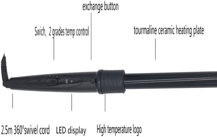 Hair Curlers Care Styling Curling Wand Interchangeable Clip Iron Curler Set image 5