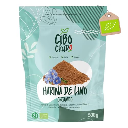 Harina de Lino Orgánica - 500g. Semillas de Lino Dorado
