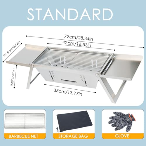 Barbecue à charbon de bois pliable compact pour simplifier vos repas nomades - 6