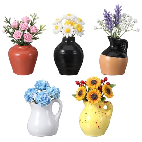 5 Imanes Decorativos Mini Jarrón para Refrigerador
