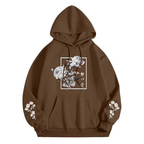 Sudadera con capucha para mujer de rosas ideal para tus looks casuales