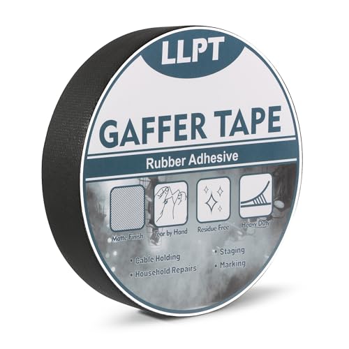 LLPT PGT25BK Professionelles Gafferband Schwarz 25mm