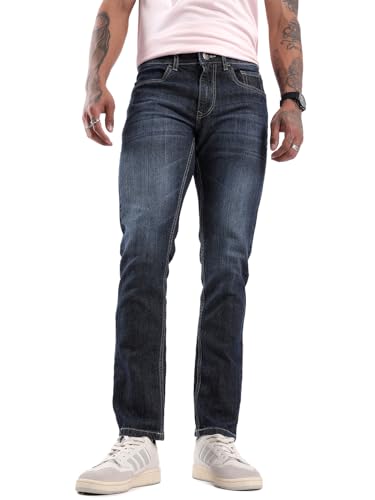 Image of WROGN Men's Cotton Stretch Jeans | Solid | Slim Fit