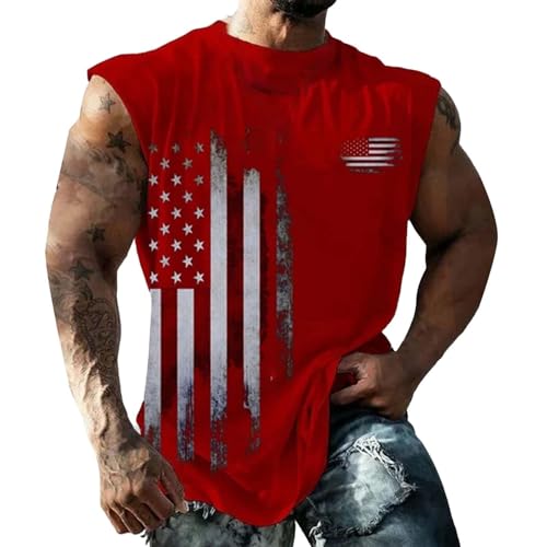 Camiseta sin mangas para hombre, diseño de EE. UU. 2026, camiseta sin mangas patriótica para entrenamiento, verano, camiseta atlética, básica, para gimnasio, camiseta interior holgada, para hombre