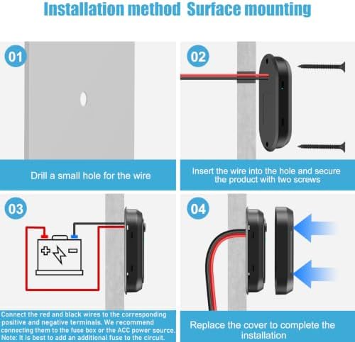 12V USB Outlet RV 3 Ports, Dual PD 30W and Quick Charge QC3.0 Car Socket Charger with Blue Indicator Light and Switch, Car USB Panel Wall Surface Mount Charging Accessories for Marine Bus Boat ATV - 5