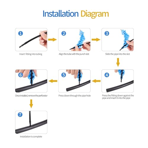 Perforateur de tuyaux d'eau polyvalent 4 en 1 pour buse goutteur - 8