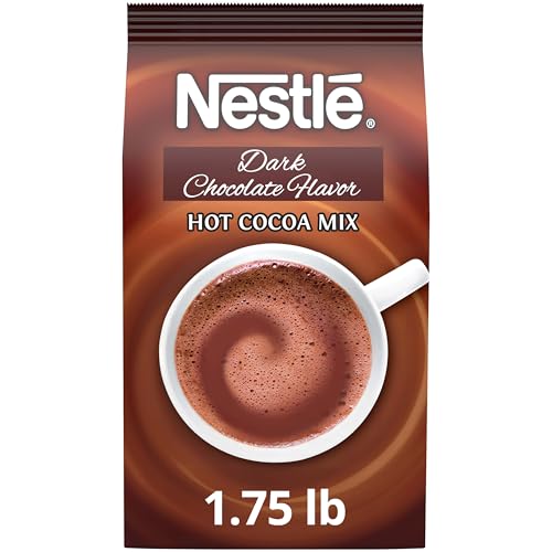 Nestle Hot Chocolate Mix, Dark Chocolate Flavor Hot Cocoa, Bulk Whipped Cocoa, 1.75 lb Bag