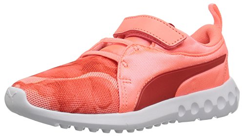 PUMA Baby Carson 2 Hook and Loop Sneaker, Nrgy Peach-Poppy Red, 9 M US Toddler