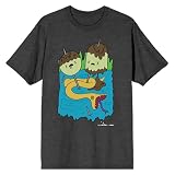 Adventure Time Princess Bubblegum's Rock Men's Crew Neck Short Sleeve T-Shirt-Small Charcoal Heather