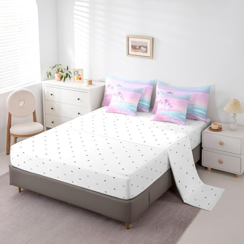 Juego de ropa de cama de cocotero de 7 piezas para transformar dormitorios individuales 5