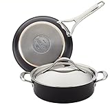 Anolon Nouvelle Copper Hard Anodized Non-stick 3-Piece Pan Set