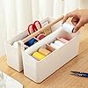 Vidifor Large Plastic Portable Caddy with Handle, Storage Organizer Bin with Adjustable Dividers for Art Supplies, Crafts, Colored Pencils, Makeup Desk #4