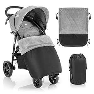 Zamboo Universal Decke für Kinderwagen und Buggy - wasserabweisende Outdoor Beindecke für Sportwagen & Jogger - Schwarz…