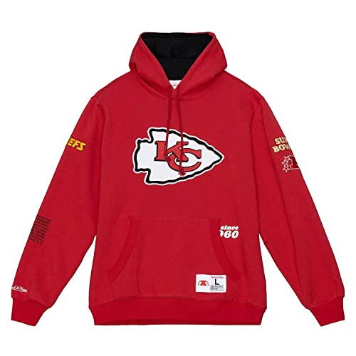 Mitchell & Ness Kansas City Chiefs sudadera con acabados premium de forro polar Origins