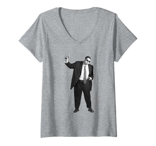 Women's Heavy D & The Boyz Rapper Big Trouble Actor Michael Grecco V-Neck T-Shirt