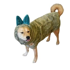 DERPYCHAPPY Premium Dog Bathrobe Towel-Super Absorbent Microfiber Robe for Small Medium Large Dogs and Cats – Stylish Cozy Quick Pet Drying Towels After Bath, Pool, Beach or Grooming (Olive, M)