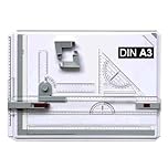 WinHUb A3 Drawing Board 51x37cm, Adjustable Technical Drafting Table with Parallel Motion, Sliding Ruler & Accessories, Multi-Function Drawing Board for Students, Engineers, Artists & Architects