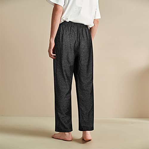 Natural Feelings Men's Woven Sleep Pajama Pant Men Flannel Pajama Pants Cotton Sleep Pant Lounge Sleepwear Pants with Pockets3