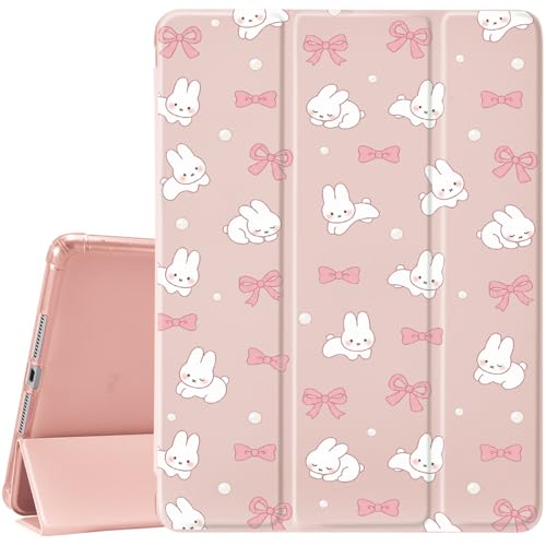 Coque pour iPad 2025 JOYLAND Bunny rose idéale au bureau ou à l'école