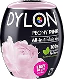 Dylon Washing Fabric Clothes Soft Furnishings Machine Dye Pod Peony Pink 350g, 350 g (Pack of 1), 12