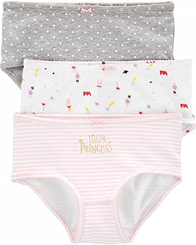 Carter's Girl's 3 Pack Underwear Set (Grey(37929010)/Pink/Stripes_1, 2-3T)