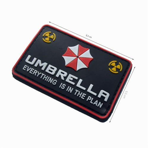 Resident Evil Umbrella Corporation PVC Patch Badges emblème Applique crochet patchs pour vêtements sac à dos accessoires brassard 4 pièces – vue 9