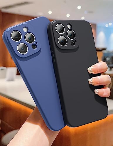 Facweek Designed For Iphone 14 Pro Max Case,[Camera Protection],Shockproof Liquid Silicone Phone Case With Microfiber Lining,For Iphone 14 Promax 6.7 Inch 2022(Midnight Black) #TOP2