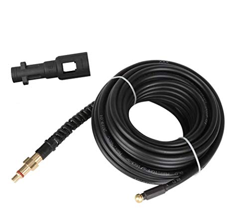 Fai Top 15M Manguera de Lavado a presión de, Kit de Limpieza de tubería de Drenaje de Alta presión de 160 Bar 2300 PSI para máquina de Limpieza común, Incluye Adaptador para Karcher K1-K7