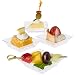 Prextex Mini Dessert Plates 2.5"x2.5" - 100 Sturdy Square Clear Mini Plastic Dessert Plates