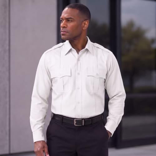 Image of First Class 100% Polyester Short & Long Sleeve Zippered Uniform Shirt 4 Pocket Hidden, Law Enforcement BDU Zipper Closure.