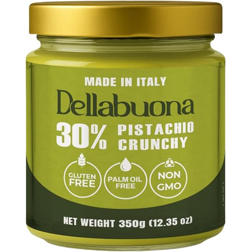 Dellabuona CRUNCHY Pistachio Cream VALUE JAR – 12.34 oz (350