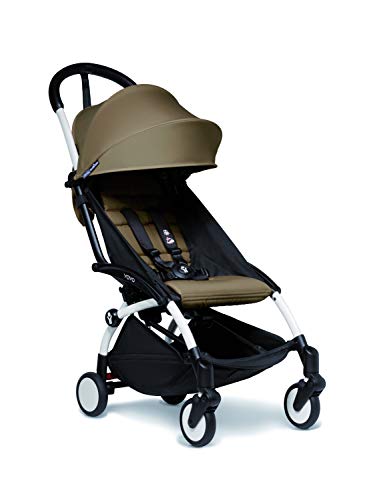 BABYZEN YOYO2 6+ Stroller - White Frame with Toffee Seat Cushion & Canopy - Thumbnail 6