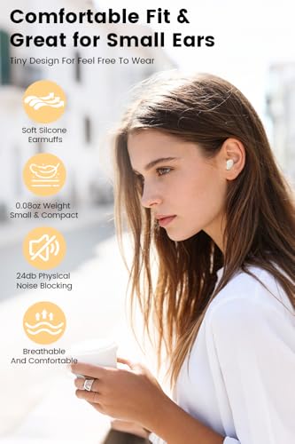 Petit design confortable d'écouteurs de sommeil haut de gamme finition blanc