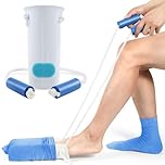 Kekoy Sock Aids for Putting Socks On and Off for Men and Women, Easy to Use Than Sock Aid Stocking Slider with Three-Finger, Sock Helper with Foam Handles for Disabled Aids, Elderly(1 Pack White)