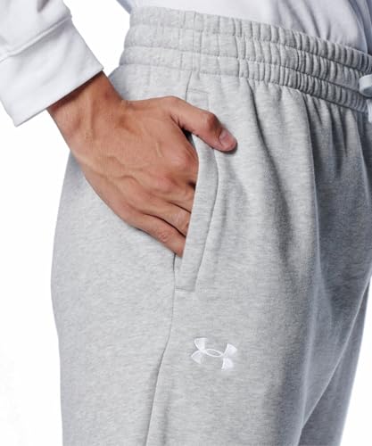 Under Armour Men's Rival Fleece Joggers, 011 Heather Gray, XXL - image 2