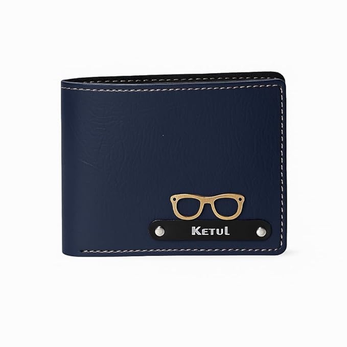 Men Leather Personalized Wallet, Blue-image-41
