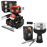 Hookah Coal Burner for Hookah – Premium FIRE Tower Multipurpose Electric Stove for Hookah Coals Burner for Shisha -Black Silicone Hookah Bowl Set Silicone