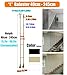 Low/High Baluster, Modern L Shape Balustrade Post Black Gold White Guardrail Columns, Indoor Attic Staircase Spindles, with Square Tube & Top Bottom Bracket Mount(1 pc Black,110cm/43.3in/3.6ft)