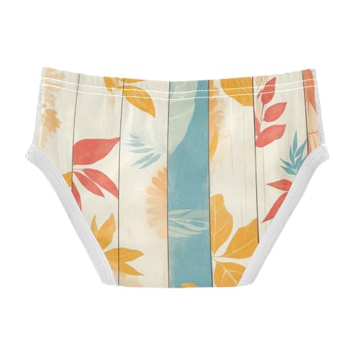 KLL Autumn Leaf on Old White Wooden Little Boys Comfort Training Underwear Cute Children Undies2