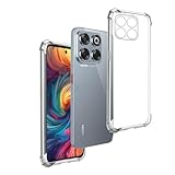 REY Funda Anti-Shock Gel Transparente para ZTE AXON 70 4G, Ultra Fina 0,33mm, Esquinas Reforzadas, Silicona TPU de Alta Resistencia y Flexibilidad