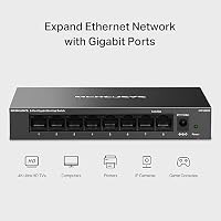 MERCUSYS MS108GS 8-Port Gigabit Netzwerk-Switch, 8 × 10/100/1000 Mbps Ports, Mehrfachinstallation Ethernet-Splitter, Auto-Negotiation, Auto-MDI/MDIX, energiesparend, Metallgehäuse, keine Konfiguration – Ansicht 5