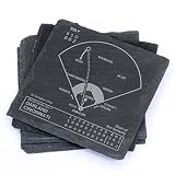 Greatest Athletics Plays: Slate Coasters (Set of 4) | Iconic Oakland Baseball Moments | Unique Gift for Sports Fans