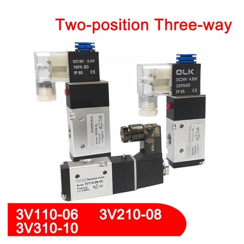 Électrovanne 3 voies AC220V avec commutation rapide Normalement Ouvert - 3