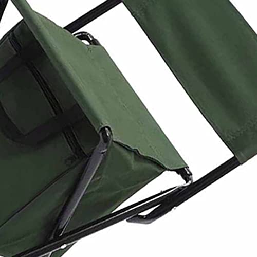 Cadeira de Pesca, Cadeira Dobrável Portátil de Tecido Oxford para Caminhadas (Verde)