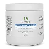 SlimSpa Cyro-Slim Cold Gel - Skin Firming & Tightening Cryo Gel Solution With Menthol & Green Tea - Targets Cellulite On Tummy, Legs, Butt - Promotes Fluid Drainage - 16oz